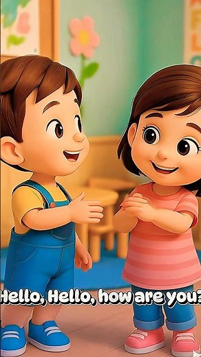 👋 👶Hello, Hello, How Are You? | Teach To Say HELLO ! Greeting Song for Kids | KIDZIKO #kidssongs