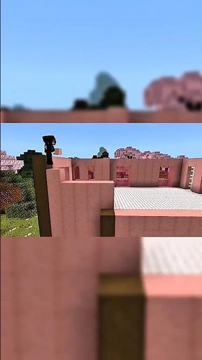 "How to Build a Pink Aesthetic House in Minecraft | Cherry Blossom House