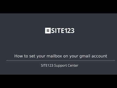 SITE123 - How to set your mailbox on your gmail account