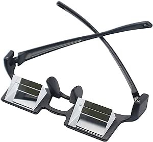 Prism Glasses Lazy Glasses Horizontal Position Glasses for lying down 90 Degree Glasses for Laying Down Reading and Watching TV