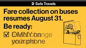 Reminder for bus customers that starting 8/31, you’ll need to pay your local bus fare again—remember to bring your MetroCard! Sliders are installed to protect our bus operators so you can board through the front door. Your fare helps us keep running buses. | Metropolitan Transportation Authority - MTA