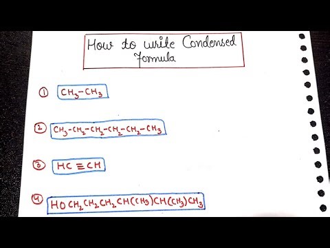 How to write condensed structure formula of organic compounds | Class 11
