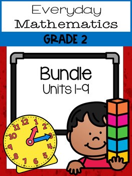 2nd Grade Everyday Math Lesson Slides Bundle Units 1-9