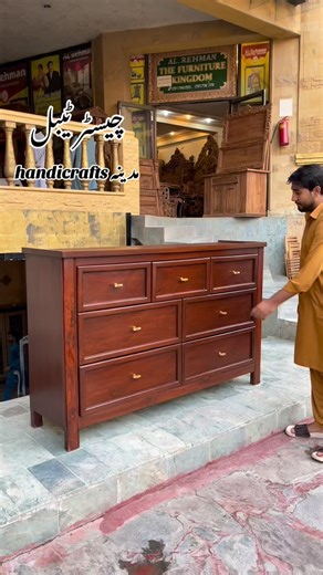 Chester table #available #wooddesign #homedecor #homeinteriors #homedecorating #viralvideos #viralreels #viralphoto #foryou #foryoupage #reels #instagram #trend #homedelivery #forsale #followforfollowback #followers #for more details contact 03237893727 | Madina Handicrafts