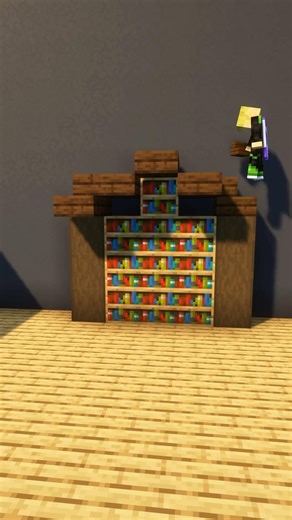 Minecraft Library Bookshelf Design 🔥#minecraft #shorts