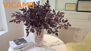 6 Pack 23.6in Artificial Cimicifuga Plant Leaf Spray,Faux Plum Purple Cimicifuga Leaf Bundles,Fall Faux Stems and Branches for Vase,Wedding/Autumn/Farmhouse/Home Decor