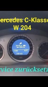 Mercedes C-Klasse W 204 Service zurücksetzen. Service Reset