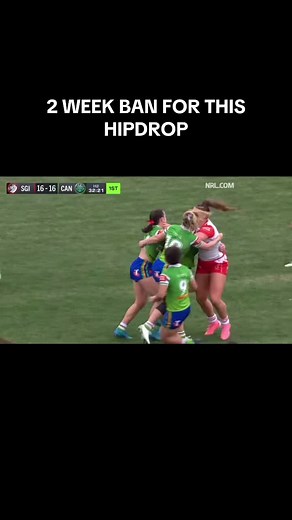 NRLW Hip Drop Tackle - No Injury!