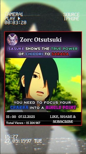 SASUKE shows SARADA the power of CHIDORI 🥶