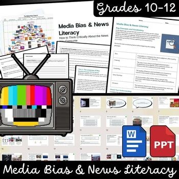 Media Bias News Literacy Reading Passages Critical Thinking High School Editable