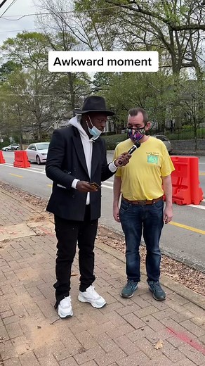 Awkward Interview Moments on the Sidewalk