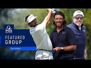 LIVE | Mickelson, Fleetwood, Day | Featured Group 2 AM | Round 1 | 2025 PGA Championship