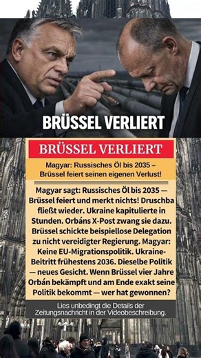 Magyar will russisches Öl bis 2035 — Brüssel feiert das als Demokratiesieg! #deutschland #merz