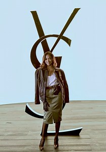 Zoe Saldana at YSL Show During Paris Fashion Week 02/27/2024 • CelebMafia