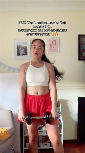 POV: You found an exercise that looks EASY… but your arms and core are shaking after 10 seconds 😭