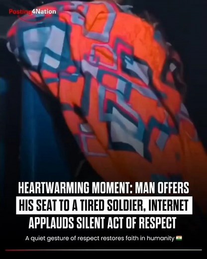 An andhbhakt reversed a video of a man offering his seat to a soldier who was sleeping on floor