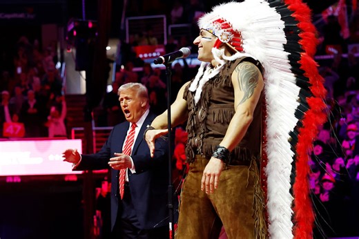 Donald Trump Hits Trademark YMCA Dance With Village People At Victory Rally