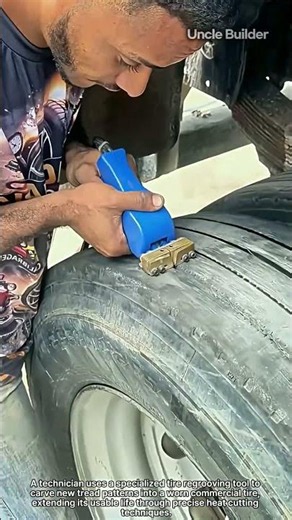 Extending Commercial Tire Life with Heat Regrooving #industrial #manufacturing #engineering #worker