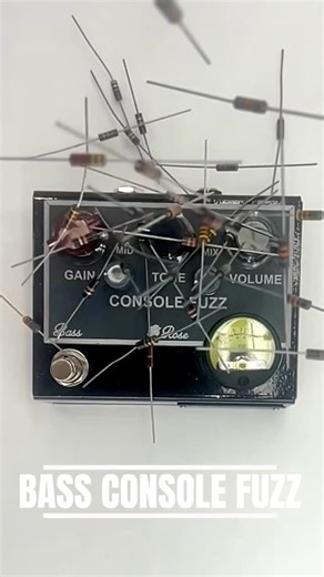 Rose Electric Audio - Handmade Guitar Pedals & Amplifiers on Instagram: "Bass Console Fuzz - Sound Demo!!! - console fuzz circuit with extended low frequencies - has an inductor based midrange control, along with a variable high cut filter, for a lot of tone shaping - independent clean and dirty pre amps - you can independently control their volumes in parallel, mixing them, or just using one at a time. This assures that finally... no low end has to change when you turn on a bass distortion. Rec