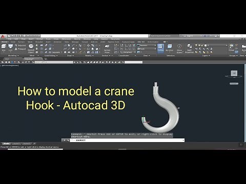 How to create 3d model of Crane Hook - Autocad 3D / HD Video