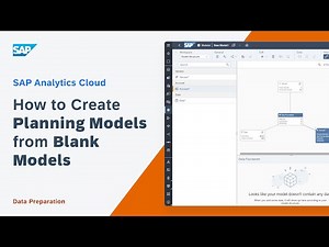 How to Create Planning Models from Blank Models: SAP Analytics Cloud