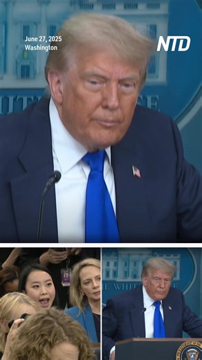 In response to a question from NTD reporter Iris Tao, President Donald Trump said Friday's Supreme Court ruling on court injunctions marked a "big day" for America, restoring power to Congress and the presidency. | NTD News