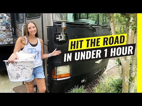RV Set Up! HOW TO PACK & ORGANIZE AN RV To Hit The Road Fast