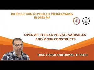 OpenMP: thread private variables and more constructs