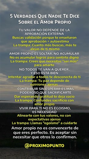 5 Verdades que nadie te dice sobre el amor propio