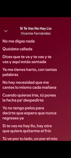 Si Te Vas No Hay Lío - Vicente Fernández: letra y significado