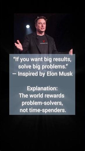 Big results don’t come from small efforts.Solve bigger problems → earn bigger success.