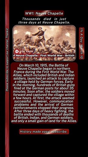 Over 7,000 Soldiers Died in 3 Days at Neuve Chapelle | What Went Wrong?