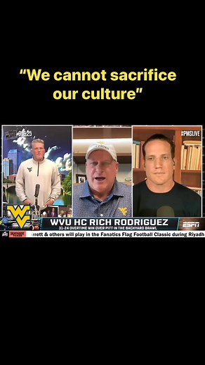 Rich Rodriguez believes despite struggles in his first season back at WVU the coaching staff cannot sacrifice the culture of the program. | WV Sports Chat
