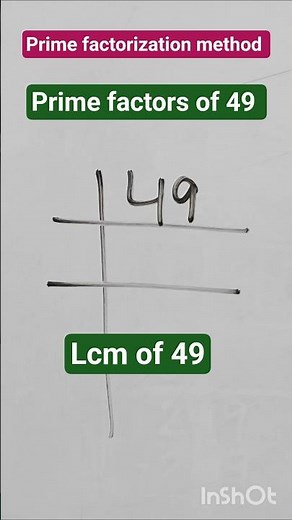 Prime factorization of 49| lcm of 49 | 49 ka lcm#lcm #lcmbhagvidh #lcmtricks #primefactorisation