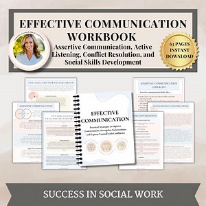 Effective Communication Workbook for Adults & Teens, Therapist Toolkit Counseling Resources for Active Listening Assertive Communication - Etsy