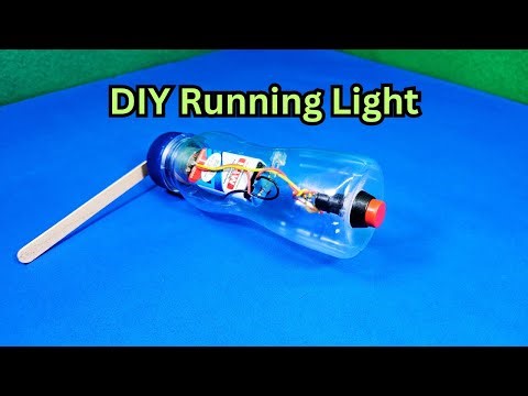 DIY Running Light with DC Motor and Plastic Bottle