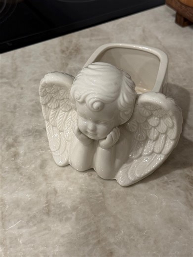 Vintage Ceramic Cherub Planter - Etsy