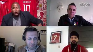 Three lucky Liverpool FC fans got the chance to join and quiz Reds hero John Barnes on a group video call – listen to what the icon had to say! www.skypeliverpoolfc.com #LFCtogether | Skype