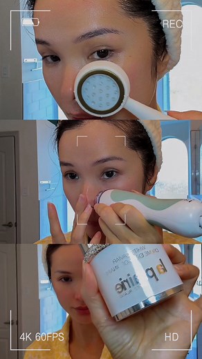 These are the two beauty devices I truly can’t live without! — 1. PMD Clean Redvolution — My daily deep-cleansing hero! This facial cleansing device clears away dirt and oil with sonic vibrations, leaving my skin fresh, smooth, and ready to glow. Plus, the red light therapy helps boost collagen for that extra radiance. 2. PMD Personal Microderm — My at-home microdermabrasion game changer. It gently removes dead skin cells, reduces pore size, and helps my serums and moisturizers absorb so much be