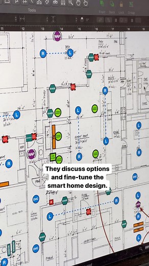 Smart Home Design consult with a client. Each Design Service receives a a phone consultation with Matt. Here they can discuss options for shades, lighting, home audio, home security, network and more. This client is interested in our suggestion for a drop down TV mount. Our virtual design services for smart home design and home theater design are used by people around the world. Our home technology designers take your home plans and layout the position of the equipement so you prewire with confi