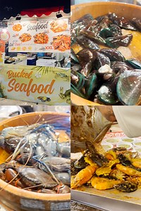 30K views · 813 reactions | Bucket Seafood at Night Market Thailand Street Food | •Tu & Eu • | Facebook