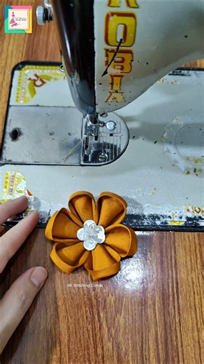 Turn fabric scraps into a stunning flower in minutes—easy & creative DIY!🧵🧶#DIYFlower #FabricScraps