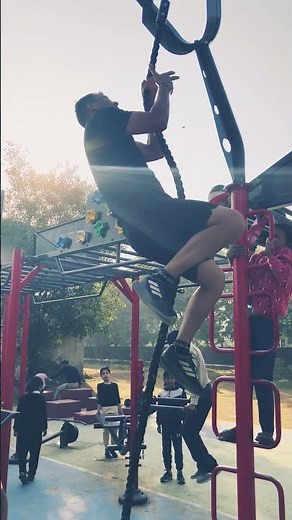 Outdoor Rope Climb ChallengeFull Body Strength: Rope Climb Workout Power: Rope Climb Fitness