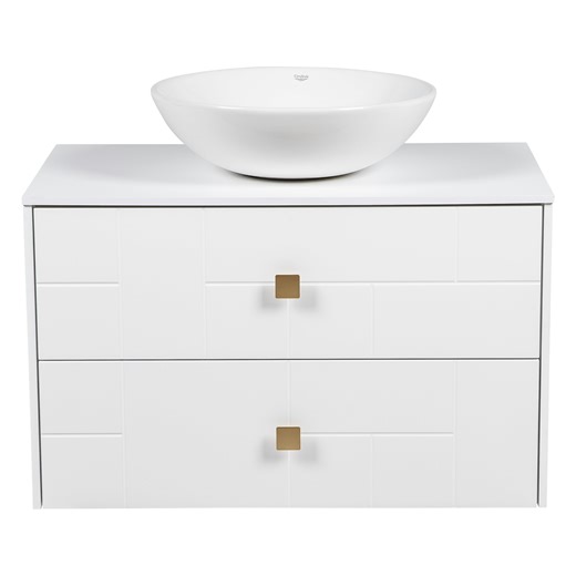 Everly Quinn Spruha 32'' Free Standing Single Bathroom Vanity with Ceramic Top with Mirror | Wayfair