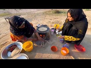 Desert Women Morning Routine | Pakistani Village Life in Desert | Traditional Breakfast
