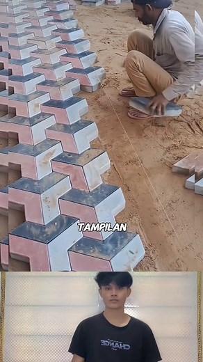 cara kreatif memasang paving block😱 #tutorial #idekreatif #tukang #kuli #bangunan #material #teknik #cerdas #kerajinan #fyp #reels #viral | Cecef Pranata