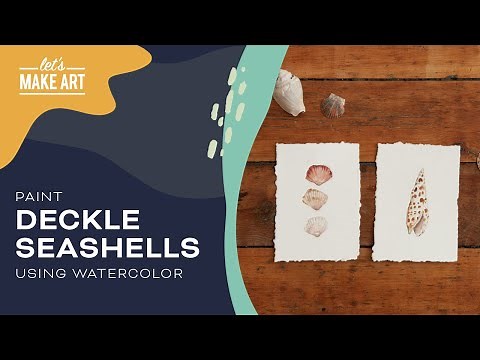 Learn How To Paint Seashells | Deckled Edge Watercolor Painting by Sarah Cray and Let's Make Art