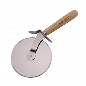 [Hot Item] Pizza Cutter with Wooden Handle and Stainless Steel Wheel