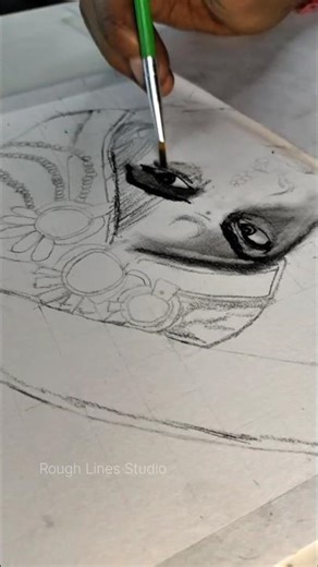 Day-4 Rani Laxmi Bai Sketch 🇮🇳 #art #shorts
