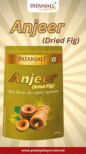 21K views · 93 reactions | Patanjali Anjeer (Fig) is the edible fruit of the Common Fig (Ficus carica) plant. It is commonly consumed as a dry fruit in India. Patanjali brings to you premium-quality figs that possess a low caloric content, yet are abundantly endowed with vital nutrients. #PatanjaliProducts #Patanjali #Fig #Anjeer | Patanjali Products - पतंजलि उत्पाद | Facebook